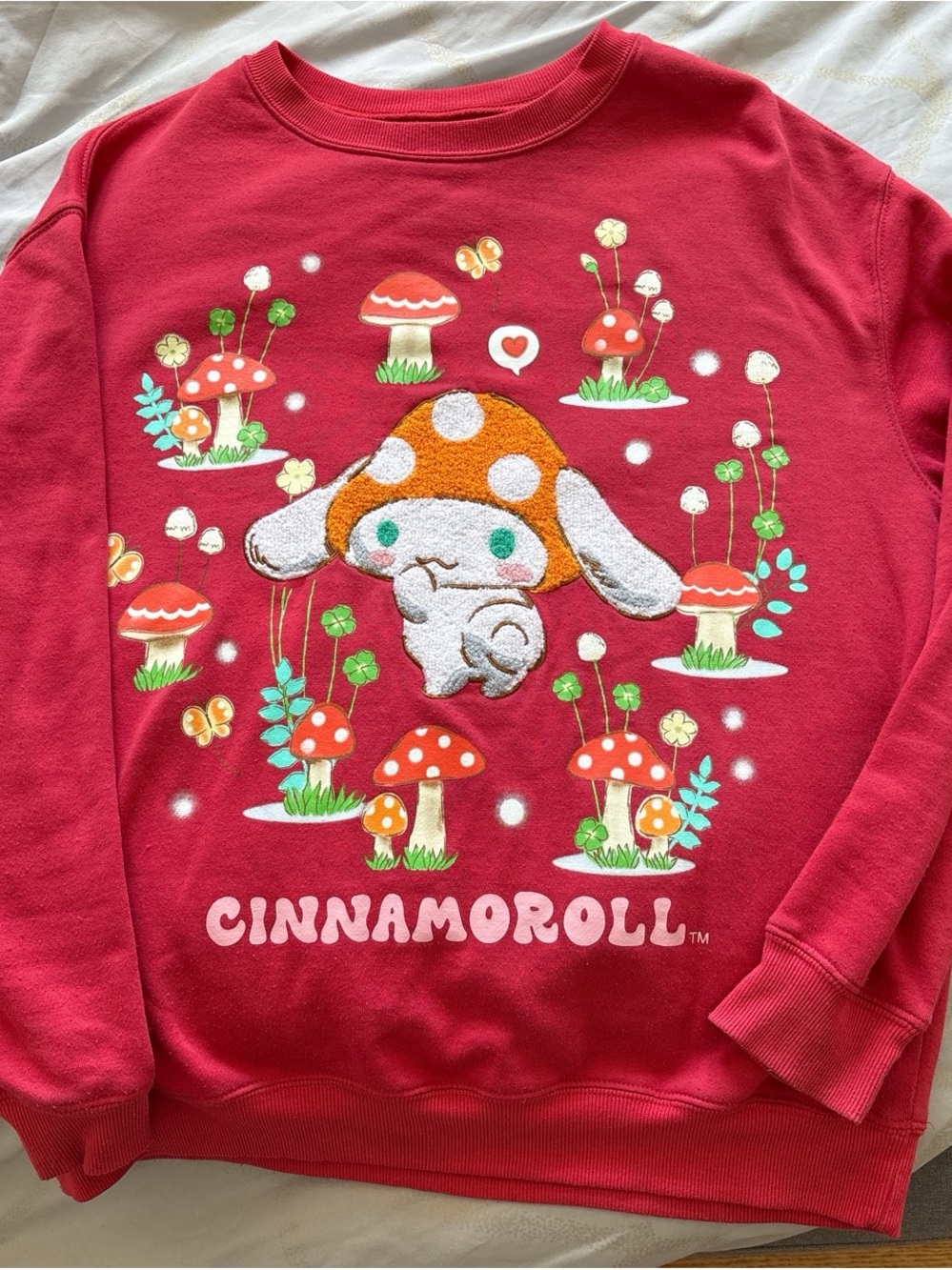 Sanrio Cinnamoroll Red Graphic Sweatshirt